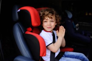 Boy in a car seat
