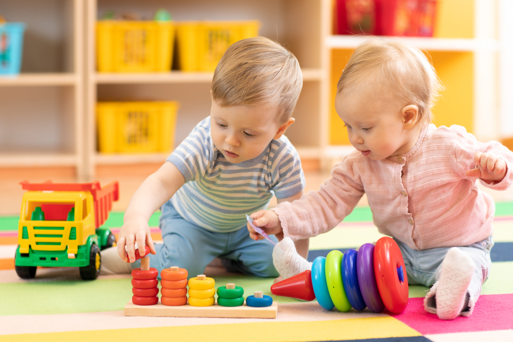 two toddlers at daycare