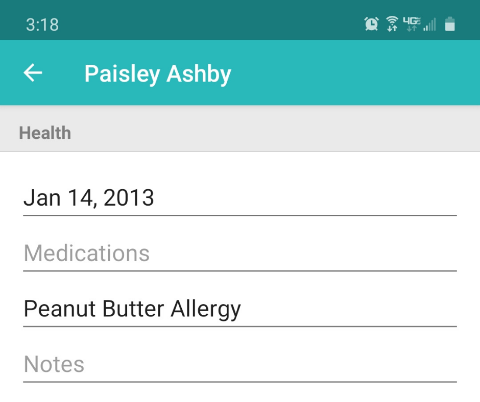 peanut butter allergy