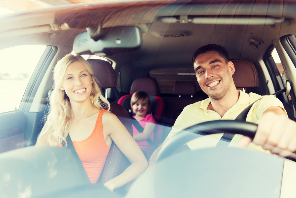 Family in a car