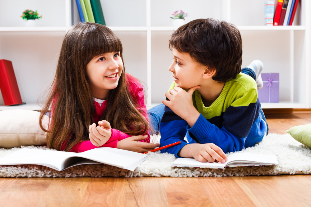 boy and girl talking