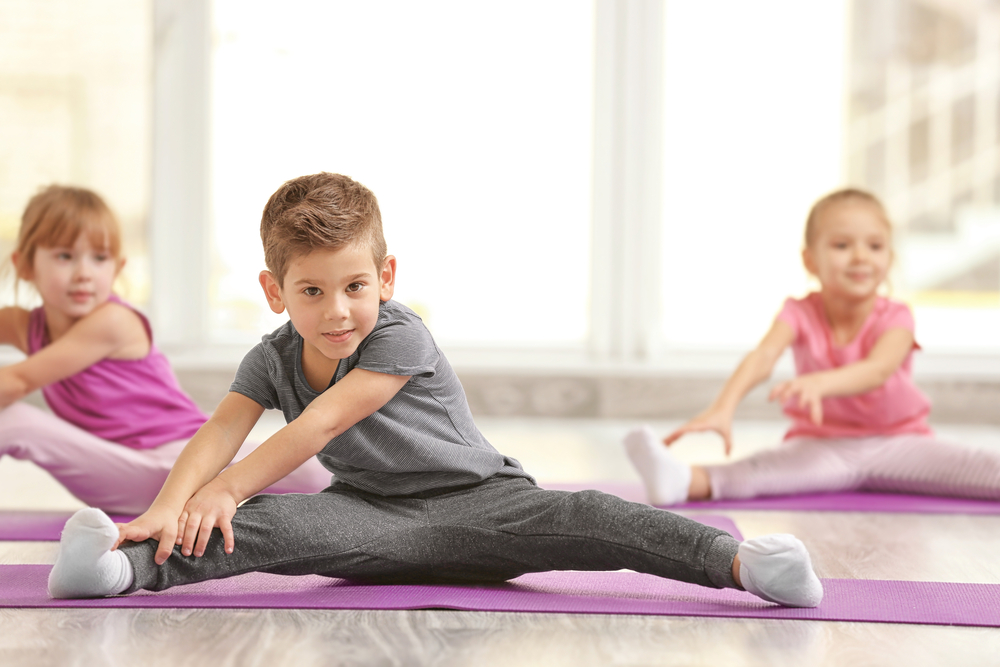 children doing gymnastics